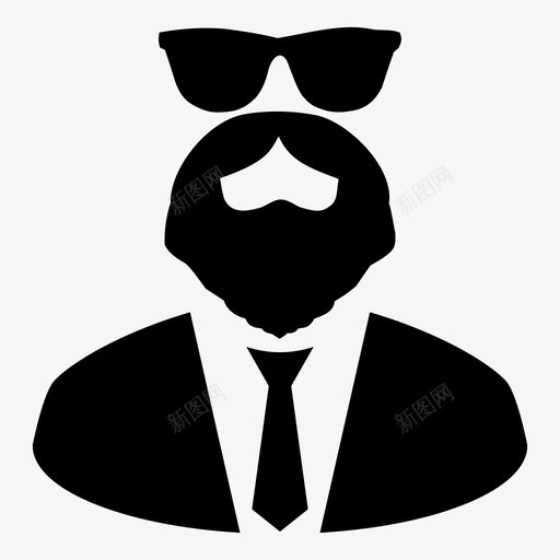 男人理发店胡子图标svg_新图网 https://ixintu.com 理发店 男人 眼镜 胡子 风格