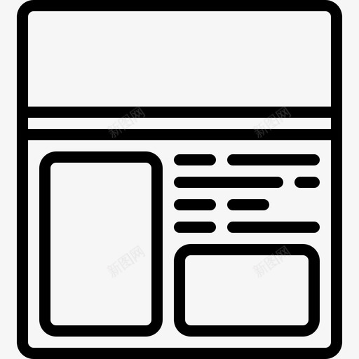 报纸广告杂志图标svg_新图网 https://ixintu.com 报纸广告 杂志