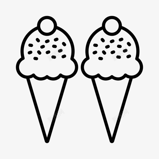 冰淇淋甜点快餐图标svg_新图网 https://ixintu.com 冰淇淋 垃圾 快餐 甜点 食品