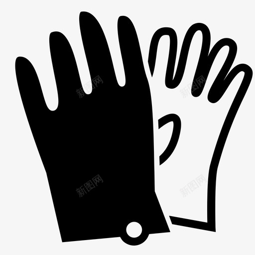 手套医用防护图标svg_新图网 https://ixintu.com 冬季 医用 安全 工具 手套 设备 防护