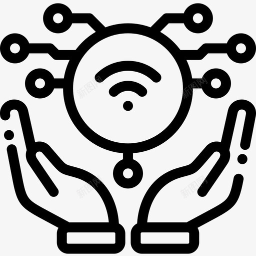 联网智能城市16线性图标svg_新图网 https://ixintu.com 城市 智能 线性 联网
