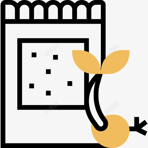 种子耕作49黄影图标svg_新图网 https://ixintu.com 种子 耕作 黄影