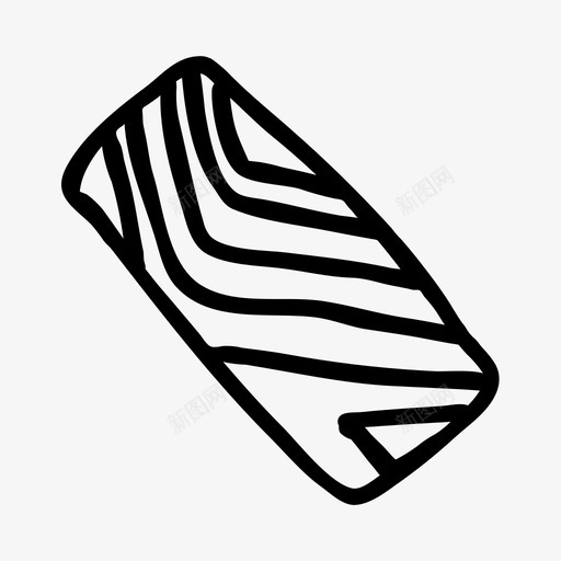 三文鱼鱼生鱼片图标svg_新图网 https://ixintu.com 三文鱼 寿司 手绘食物 生鱼片 鱼
