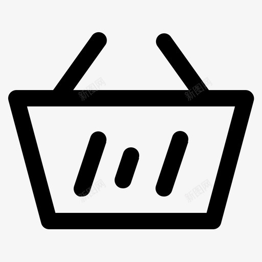 购物篮购物车电子商务图标svg_新图网 https://ixintu.com 在线 电子商务 线路 购物 购物篮 购物车