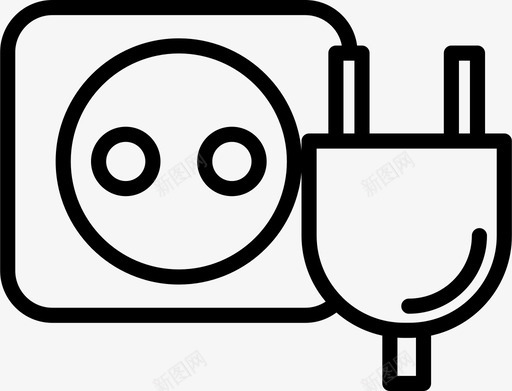 电气插头电源图标svg_新图网 https://ixintu.com 插头 电气 电源 电源插头