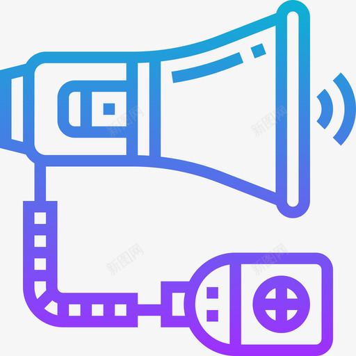 扩音器抗议2梯度图标svg_新图网 https://ixintu.com 扩音器 抗议2 梯度