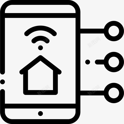 智能手机domotics12线性图标svg_新图网 https://ixintu.com domotics 手机 智能 线性