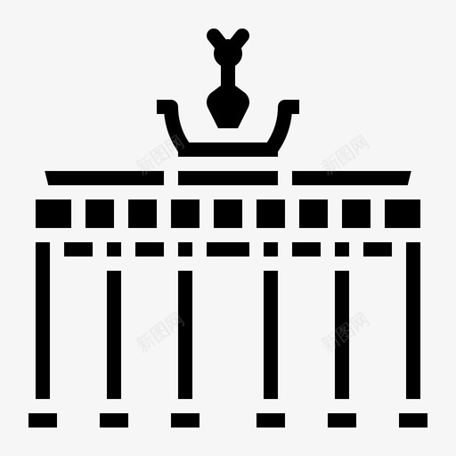 勃兰登堡柏林盖特图标svg_新图网 https://ixintu.com 勃兰登堡 地标 德国 柏林 盖特