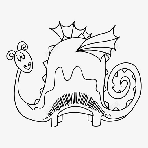 恐龙卡通蜥蜴图标svg_新图网 https://ixintu.com 卡通 可爱的恐龙 史前 恐龙 蜥蜴