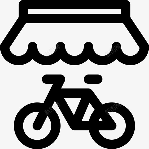 自行车商店自行车商店图标svg_新图网 https://ixintu.com 商店 自行车 购物