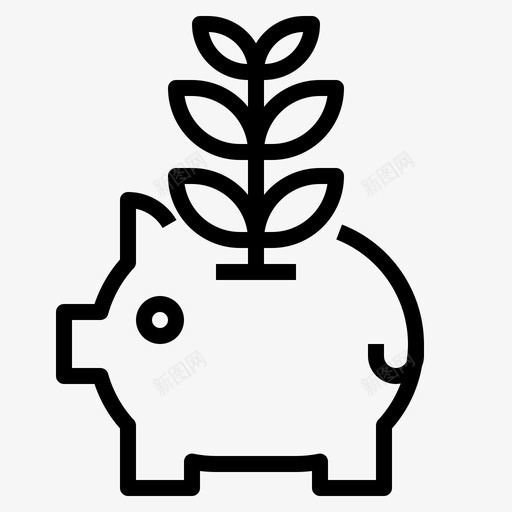 基金银行投资图标svg_新图网 https://ixintu.com 会计 基金 投资 概要 财务 货币 银行