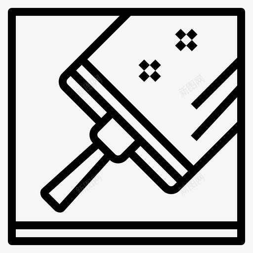刮板刷子清洁图标svg_新图网 https://ixintu.com 刮板 刷子 清洁 玻璃 雨刷