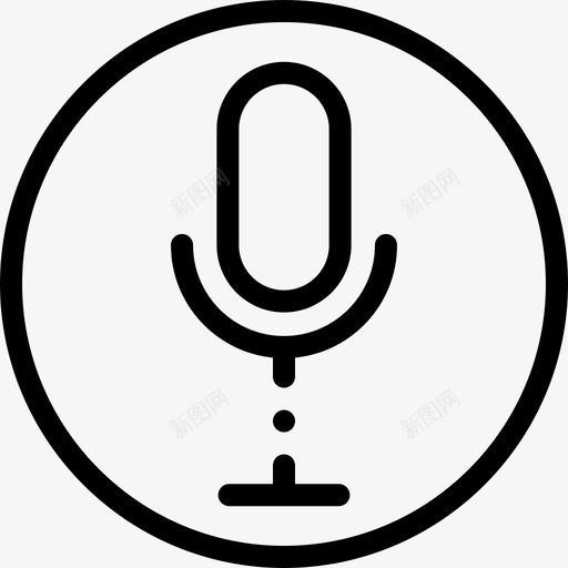 麦克风音频和视频6线性图标svg_新图网 https://ixintu.com 线性 视频 音频 麦克风