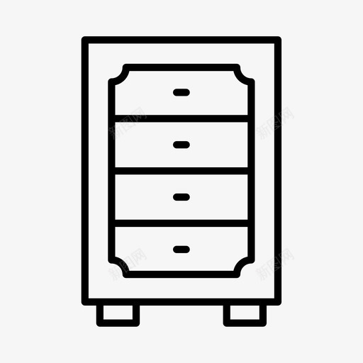 橱柜古董装饰艺术图标svg_新图网 https://ixintu.com 传家宝 古董 复古 橱柜 老式 艺术 装饰