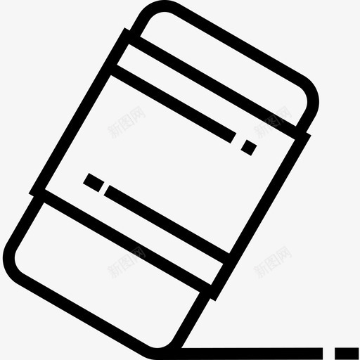 橡皮擦办公用品供应商线性图标svg_新图网 https://ixintu.com 供应商 办公用品 橡皮擦 线性