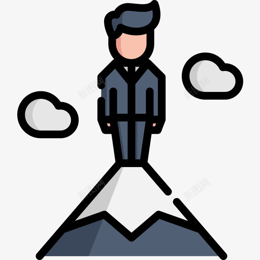 顶部领导层7直线颜色图标svg_新图网 https://ixintu.com 直线 顶部 领导层 颜色