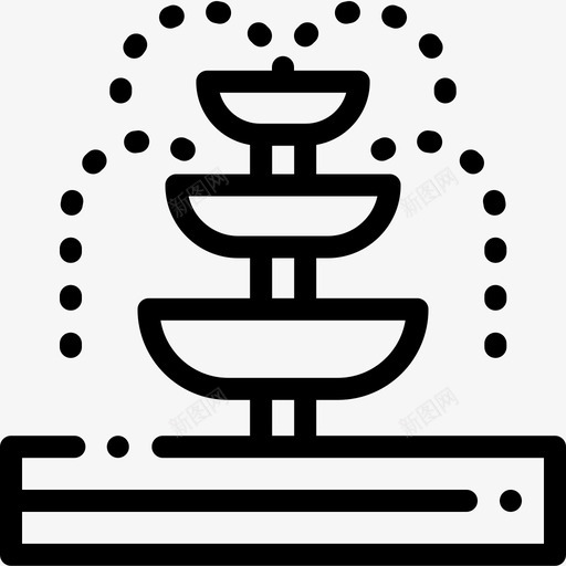 喷泉城市公园8线性图标svg_新图网 https://ixintu.com 公园 喷泉 城市 线性