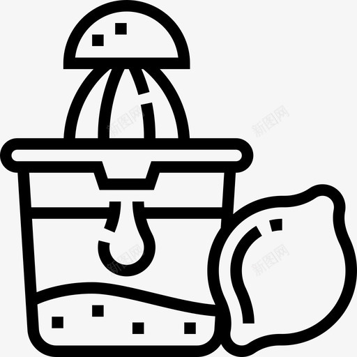 柠檬汁健康食品16直系图标svg_新图网 https://ixintu.com 健康食品16 柠檬汁 直系