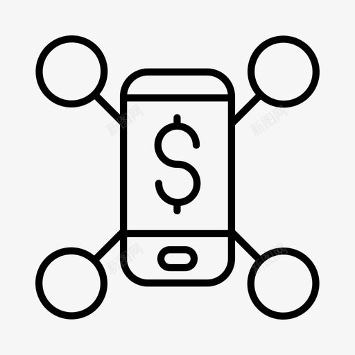 电子支付系统银行商业图标svg_新图网 https://ixintu.com 商业 支付 电子 系统 货币 金融 银行