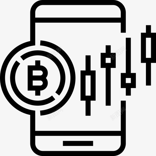 股价比特币92线性图标svg_新图网 https://ixintu.com 比特 线性 股价