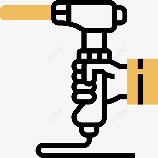 牙钻牙科21黄影图标svg_新图网 https://ixintu.com 牙科 牙钻 黄影