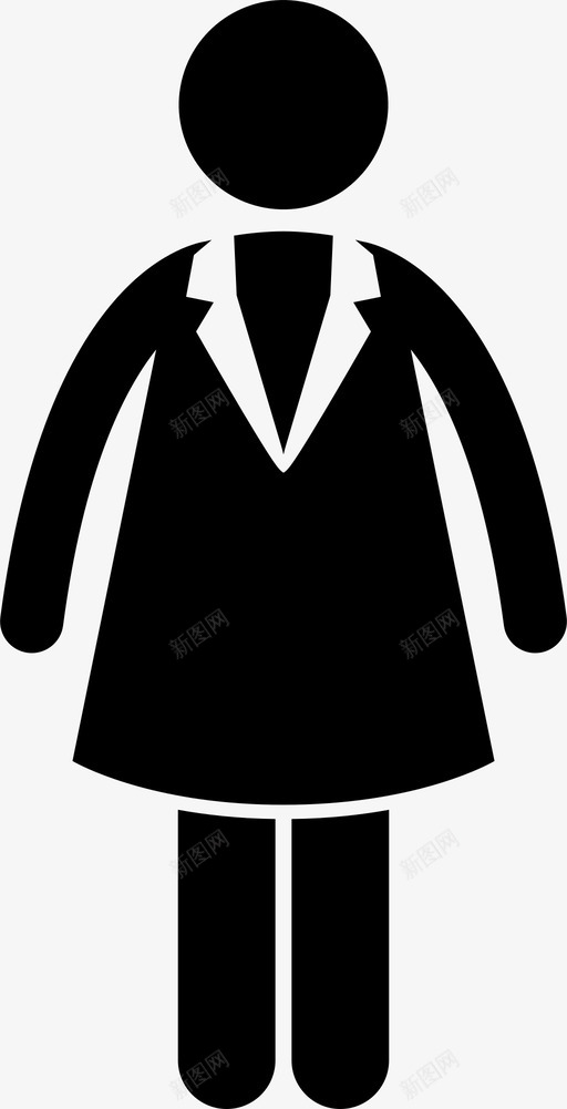 员工女性女孩图标svg_新图网 https://ixintu.com 办公室 员工 女孩 女性