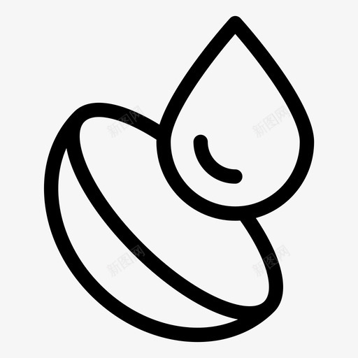 隐形眼镜水分隐形眼镜医疗图标svg_新图网 https://ixintu.com 医疗 护理 水分 湿度 视力 隐形眼镜 验光