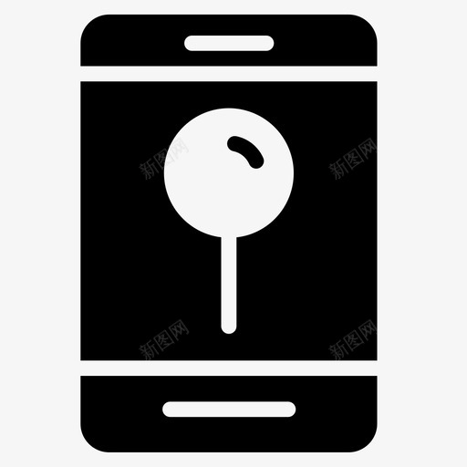 智能手机地图和导航6实心图标svg_新图网 https://ixintu.com 地图 实心 导航 手机 智能