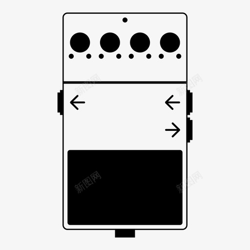 移相踏板低音效果图标svg_新图网 https://ixintu.com 低音 吉他 效果 移相 踏板