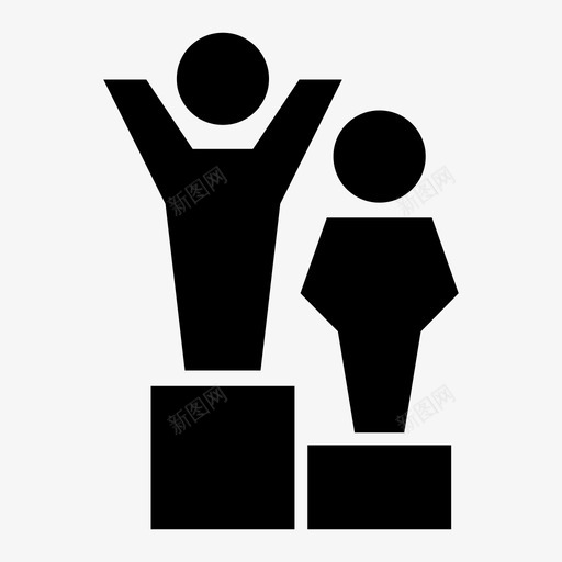获奖者成就奖项图标svg_新图网 https://ixintu.com 冠军 奖项 徽章 成就 获奖者 领奖台