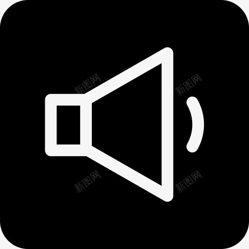 低音量扬声器网络用户界面图标svg_新图网 https://ixintu.com 低音量 扬声器 网络用户界面