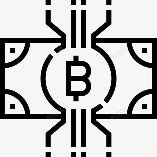 密码学比特币92线性图标svg_新图网 https://ixintu.com 密码学 比特币92 线性