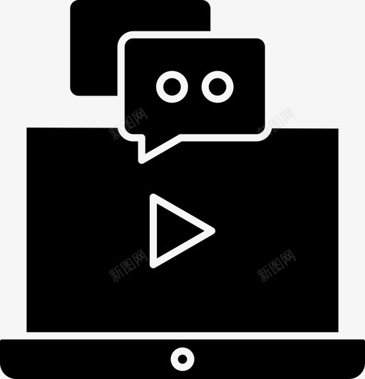 短信媒体信息图标svg_新图网 https://ixintu.com 信息 媒体 短信