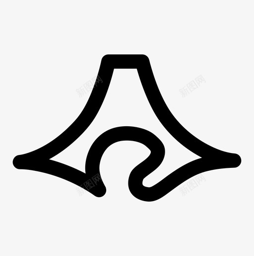 静冈旗日本图标svg_新图网 https://ixintu.com 富士山 日本 道府 静冈