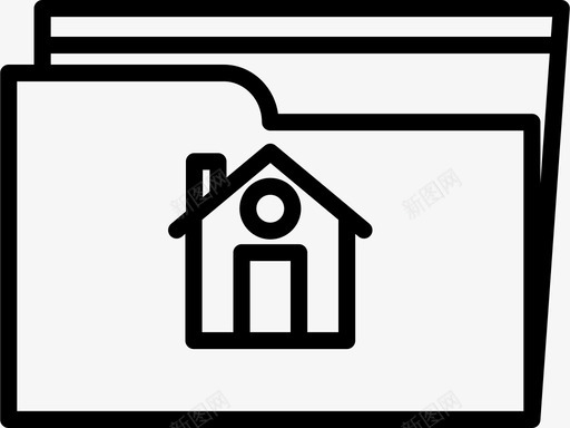 文件夹建筑物家庭图标svg_新图网 https://ixintu.com 家庭 建筑物 房屋 文件夹 租金