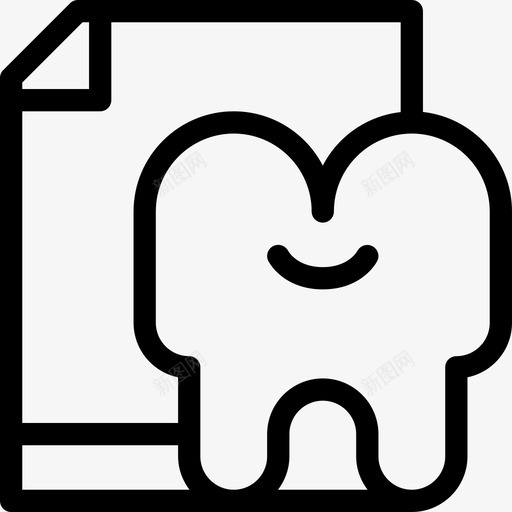 健康报告牙医21线性图标svg_新图网 https://ixintu.com 健康 健康报 报告 牙医 线性