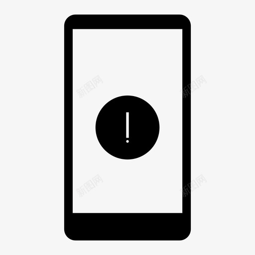 移动通知感叹号通知图标svg_新图网 https://ixintu.com 叹号 应用程序 感叹 移动 线框 警告 通知