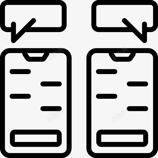 聊天泡泡短信图标svg_新图网 https://ixintu.com 智能手机 泡泡 短信 科技 聊天