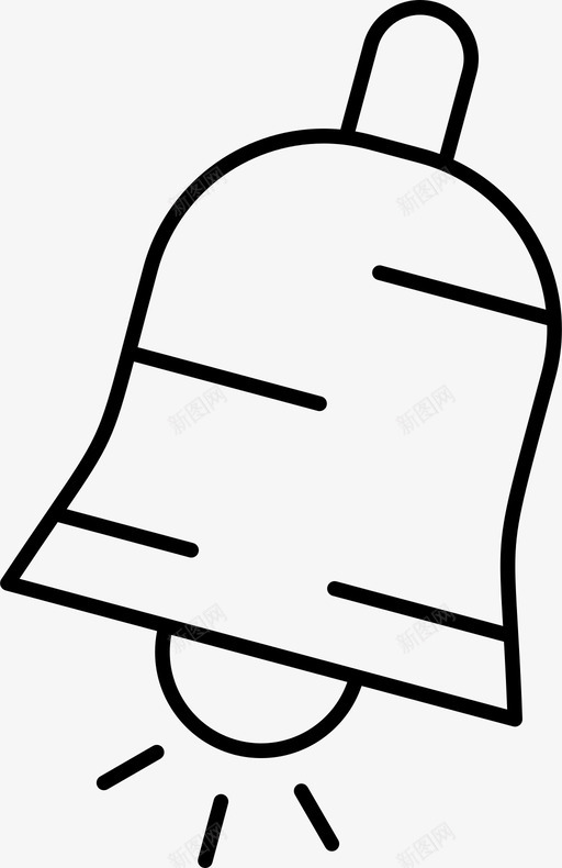 圣诞钟圣诞装饰图标svg_新图网 https://ixintu.com 圣诞装饰 圣诞钟