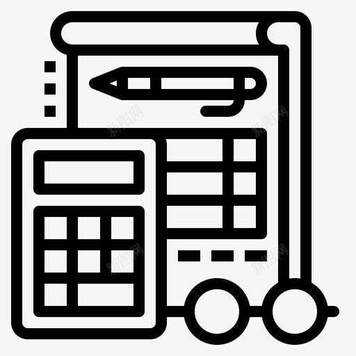 会计业务计算图标svg_新图网 https://ixintu.com 业务 会计 笔记本 计算 输出