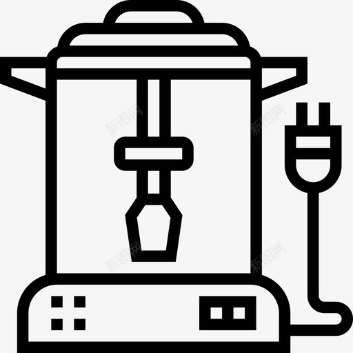 渗滤器咖啡61线性图标svg_新图网 https://ixintu.com 咖啡61 渗滤器 线性