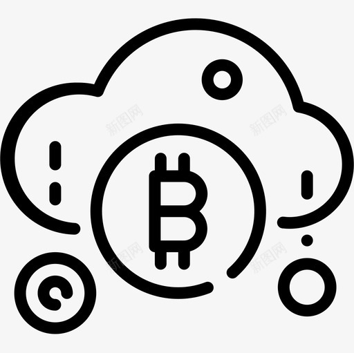 比特币云技术16线性图标svg_新图网 https://ixintu.com 技术 比特 线性