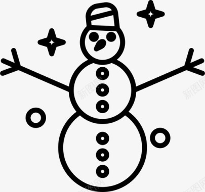 雪人圣诞节冬天图标图标