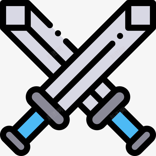 战斗历史2线性颜色图标svg_新图网 https://ixintu.com 历史 战斗 线性 颜色