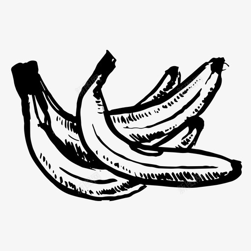 香蕉食品水果图标svg_新图网 https://ixintu.com 水果 热带 食品 香蕉