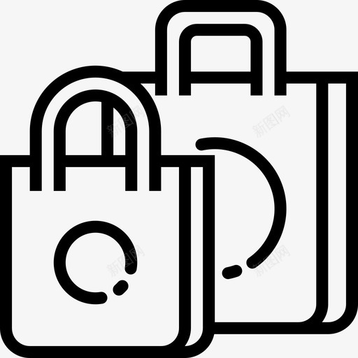 购物袋网上购物直系图标svg_新图网 https://ixintu.com 直系 网上购物 购物袋