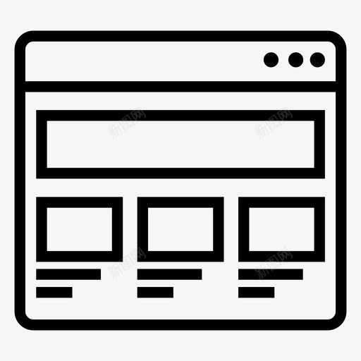 浏览器浏览器窗口internet图标svg_新图网 https://ixintu.com internet 大纲 浏览器 窗口 网站 网页 集合
