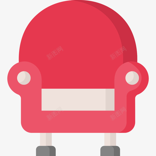 扶手椅图6扁平图标svg_新图网 https://ixintu.com 扁平 扶手