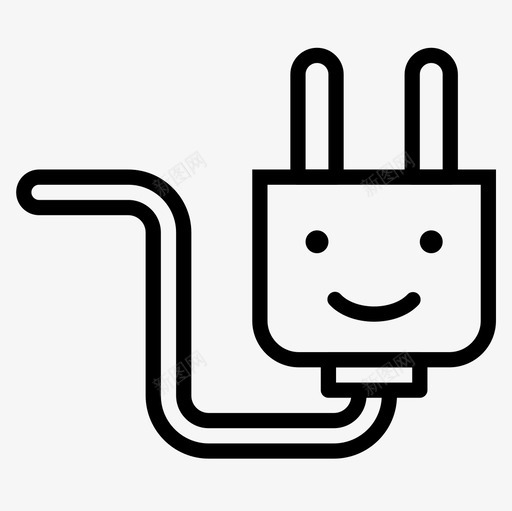 插头技术多媒体线性图标svg_新图网 https://ixintu.com 多媒体 技术 插头 线性
