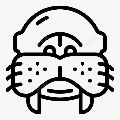 海象动物尖牙图标svg_新图网 https://ixintu.com 动物 安塔 尖牙 提卡 海象 野生动物